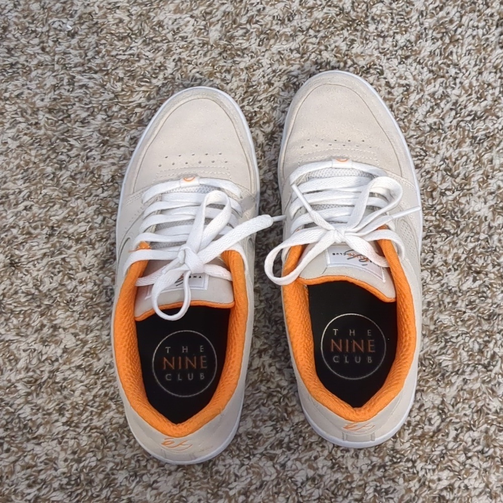Es Accel Slim X The Nine Club Shoes Grey White Orange 7 Skateboard Sneakers - Picture 4 of 12